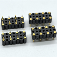 5.08mm Spring loaded pogo pin connector three rows female