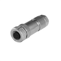 M12 industrial plug connector 4P 5P 8P Female Cable Connector