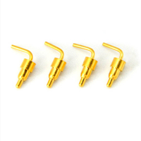 Spring POGO Pin Right Angle Type H4.5  10U'' Gold Plated