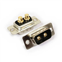 Male 2W2 D-SUB Connector Power Contact DIP Type Straight