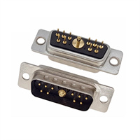 11W1 D-SUB Connector Male Power Contact DIP Type Straight