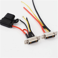 Customized D-SUB 7W2 female large current connector custom cable assembly