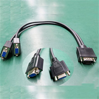 Electronic wire harness DB 9 Pin D-Sub VGA to VGA Cable