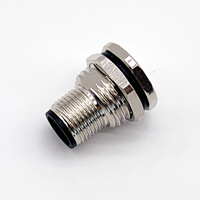 M12 5P male Fixed socket plug Front-Locking Circular connector