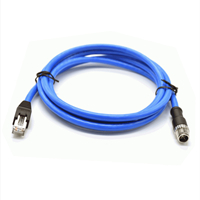 M12 X Code 8Pin male to RJ45 Ethernet PUR cable assembly